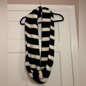 J Crew infinity scarf blue and white stripes